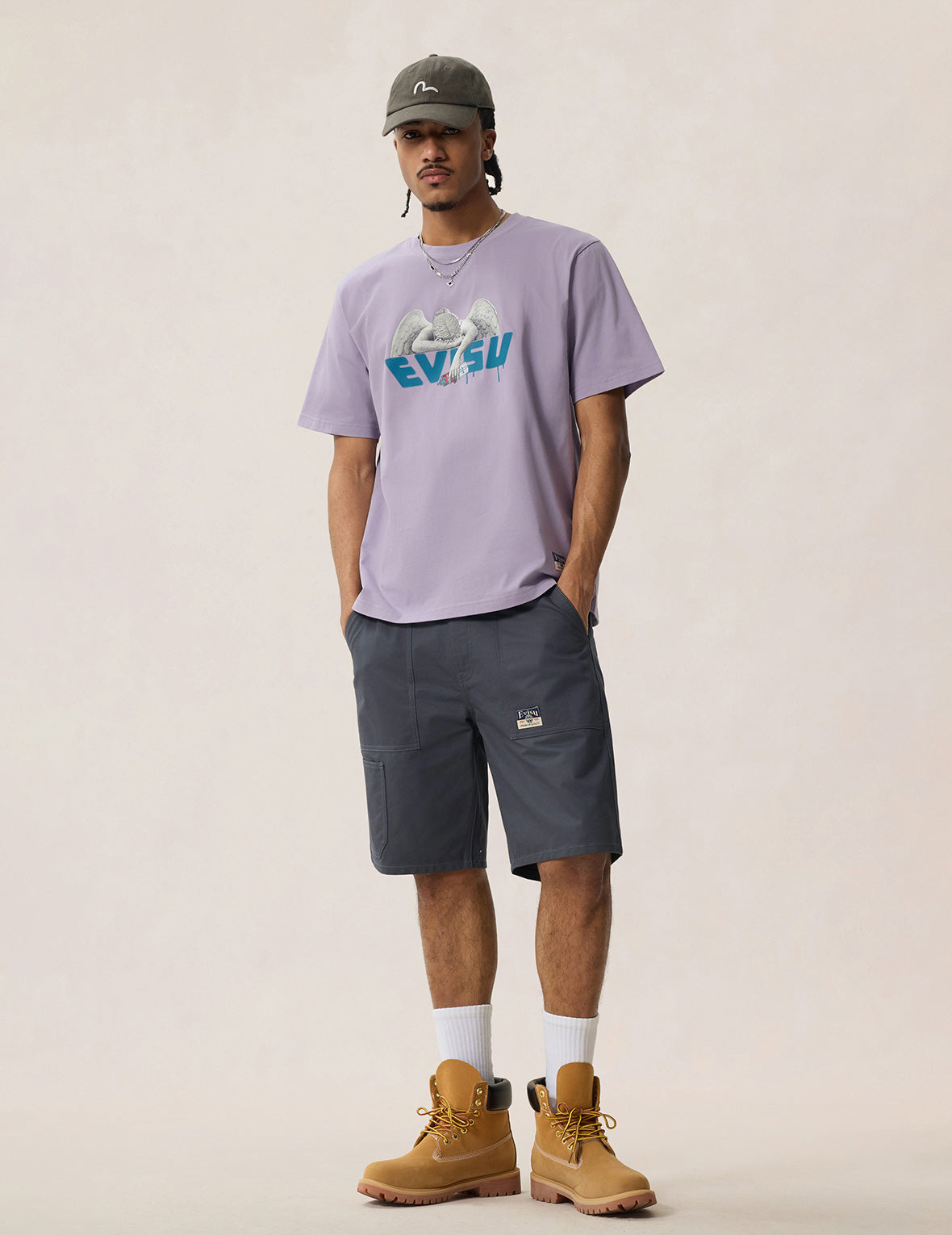 大型M印花梭織短褲