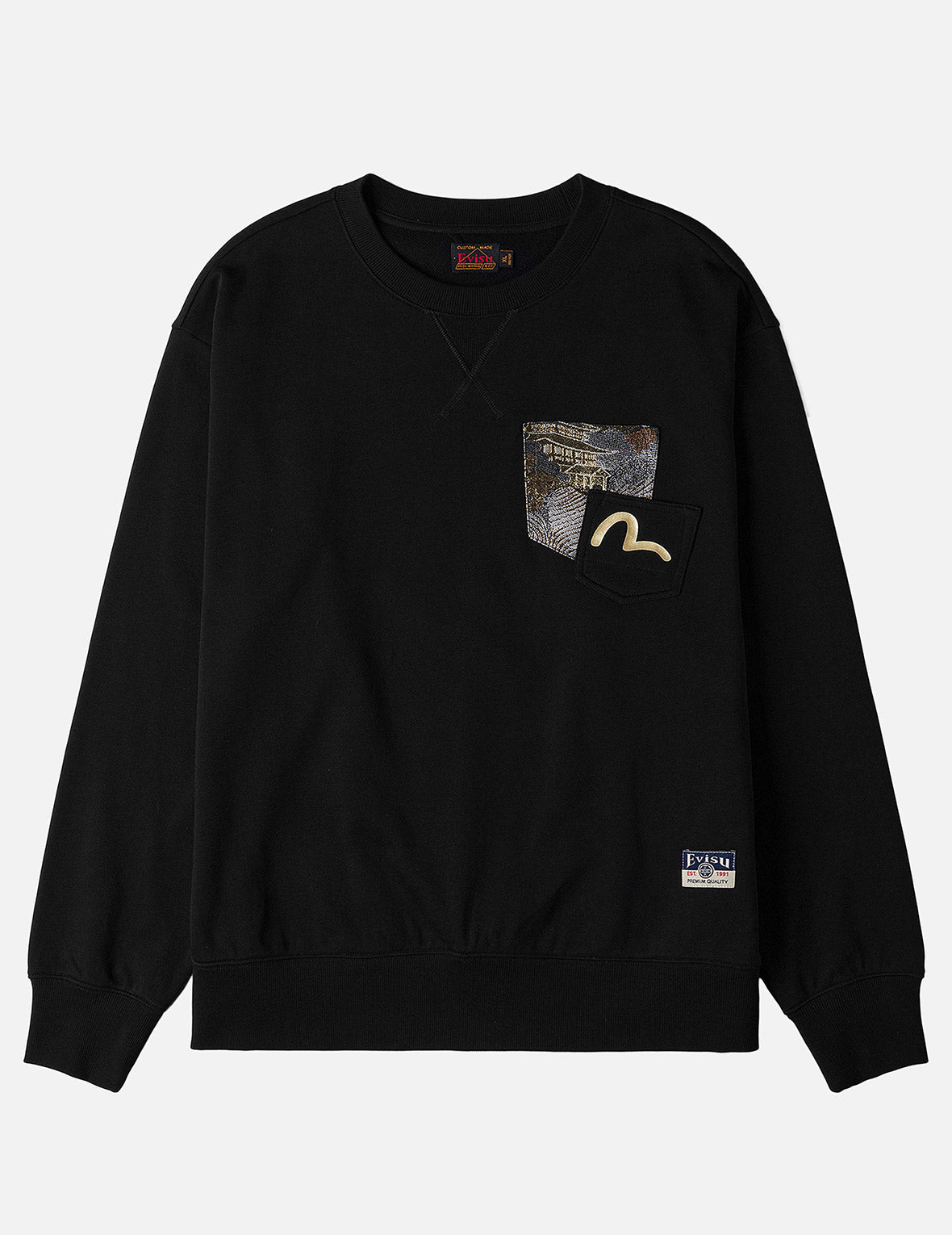 Japanese Print Brocade Pocket Sweatshirt – EVISU