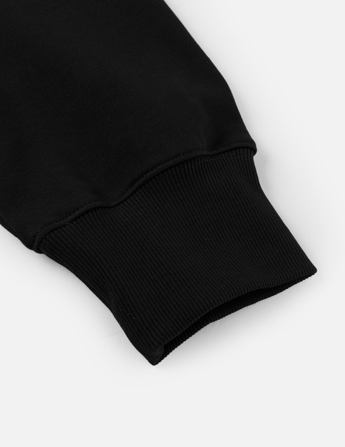 撲克葵扇刺繡拉鍊連帽外套 - 黑