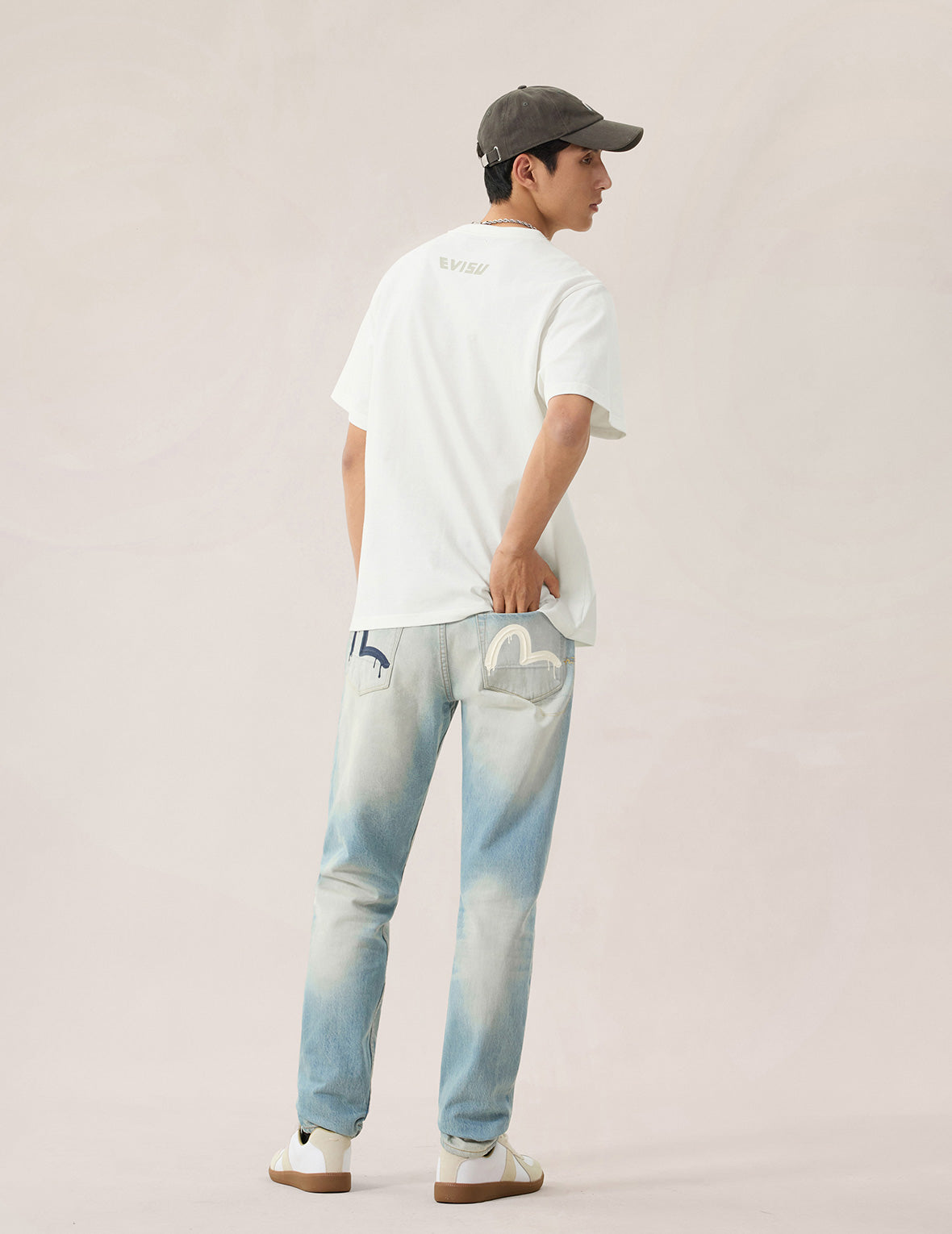 Hand-Brushed Seagull Print T-Shirt