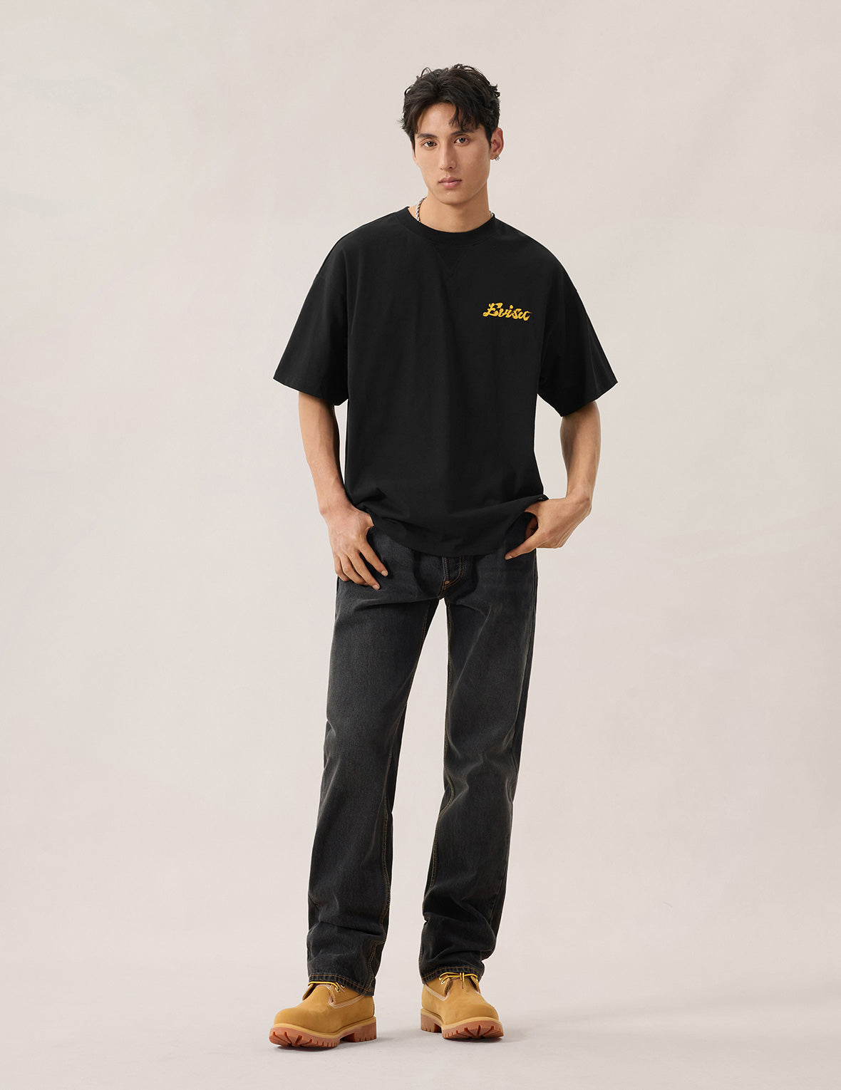 Japanese Kite Denim Patch Pocket T-shirt
