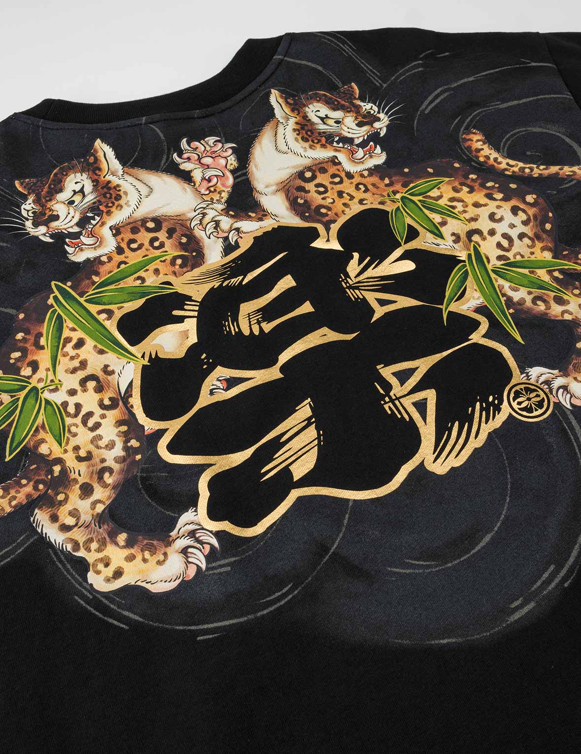 漢字雙豹子印花T恤