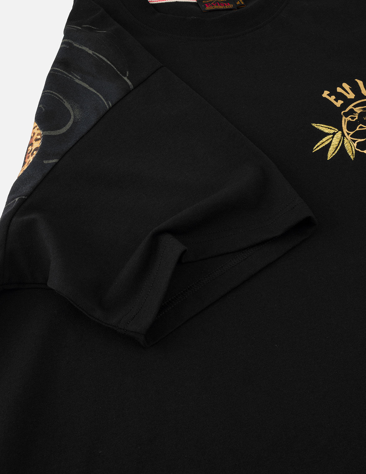 漢字雙豹子印花T恤