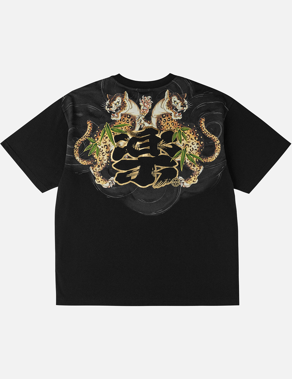 漢字雙豹子印花T恤