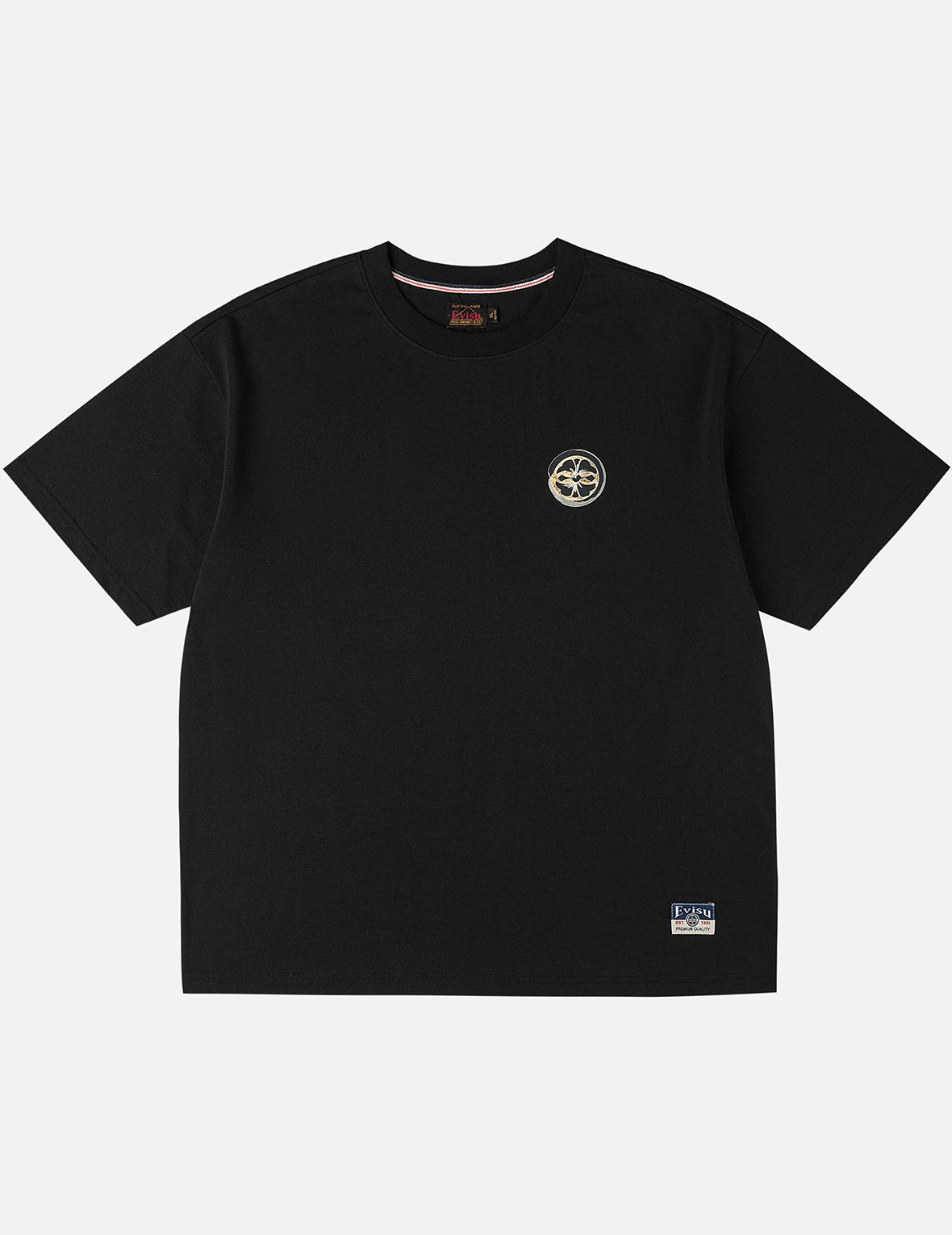Multi-Pocket Foil Print T-Shirt