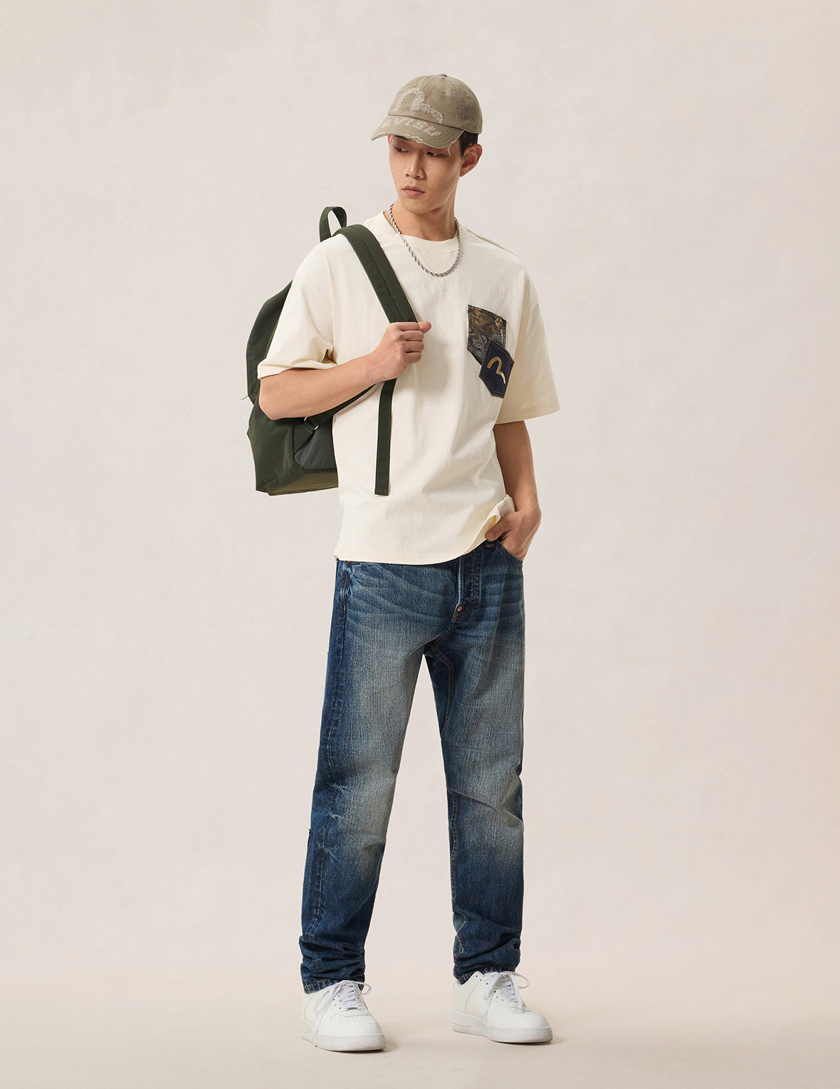 織錦貼袋短袖T恤