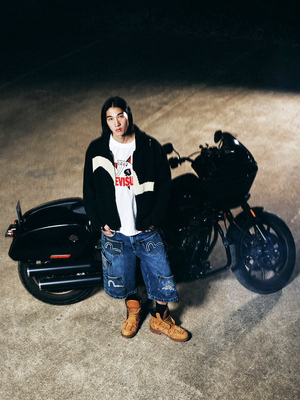 撲克王牌植絨星T恤 - 白