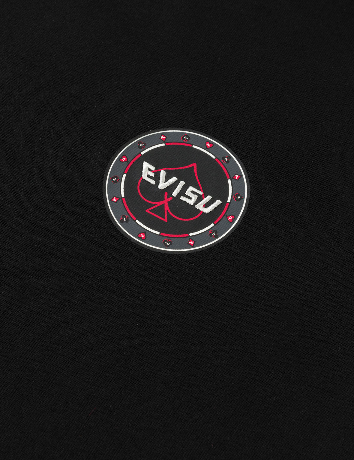 撲克幸運骰子植絨海鷗T恤 - 黑