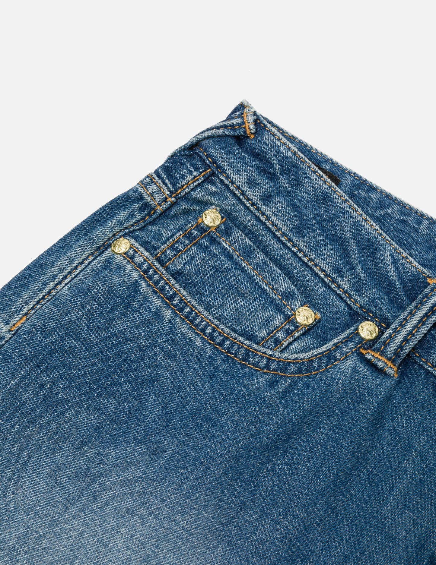 Rhinestone Logo and Seagull Print Boyfriend Jeans