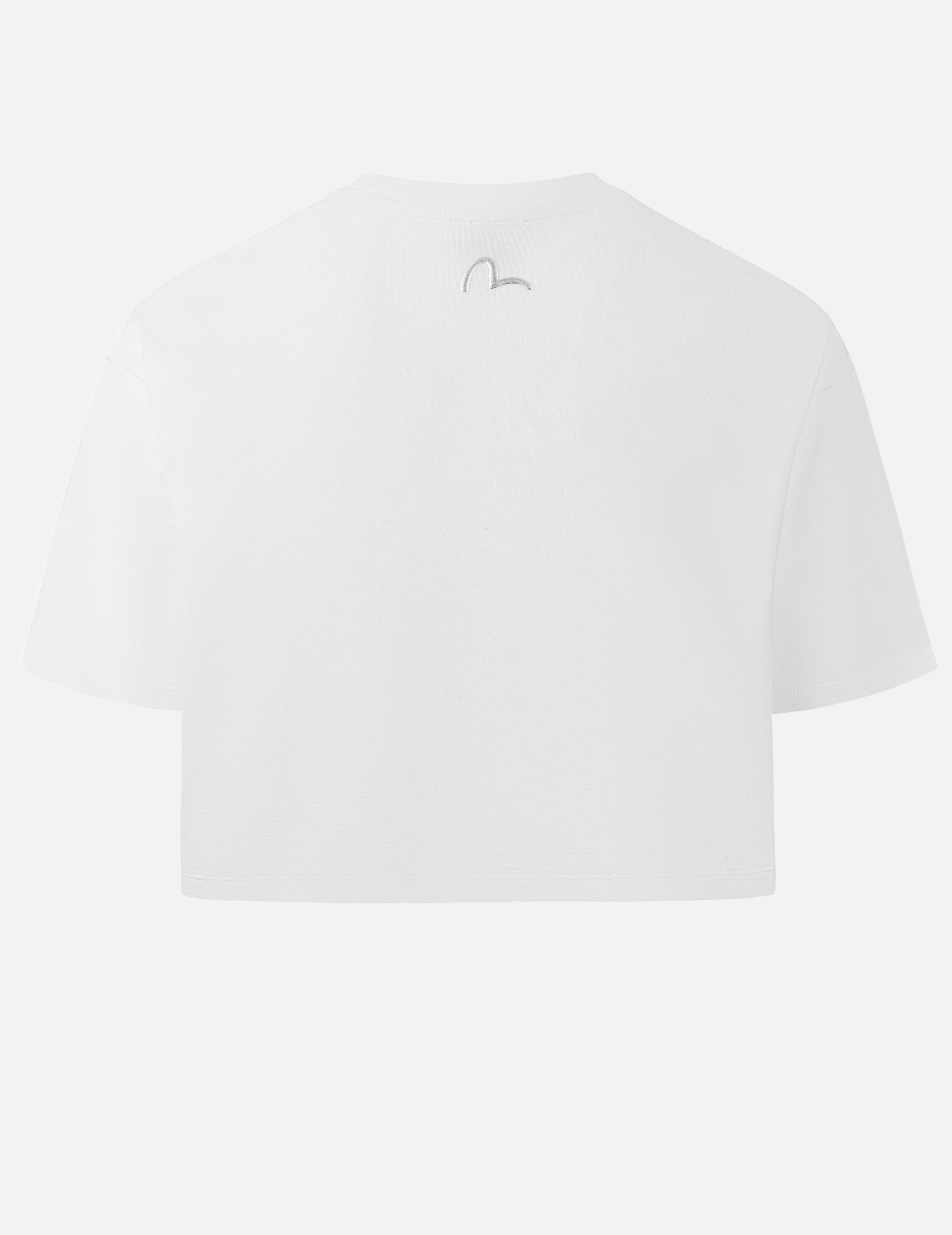 家花燙石和海鷗印花短T恤