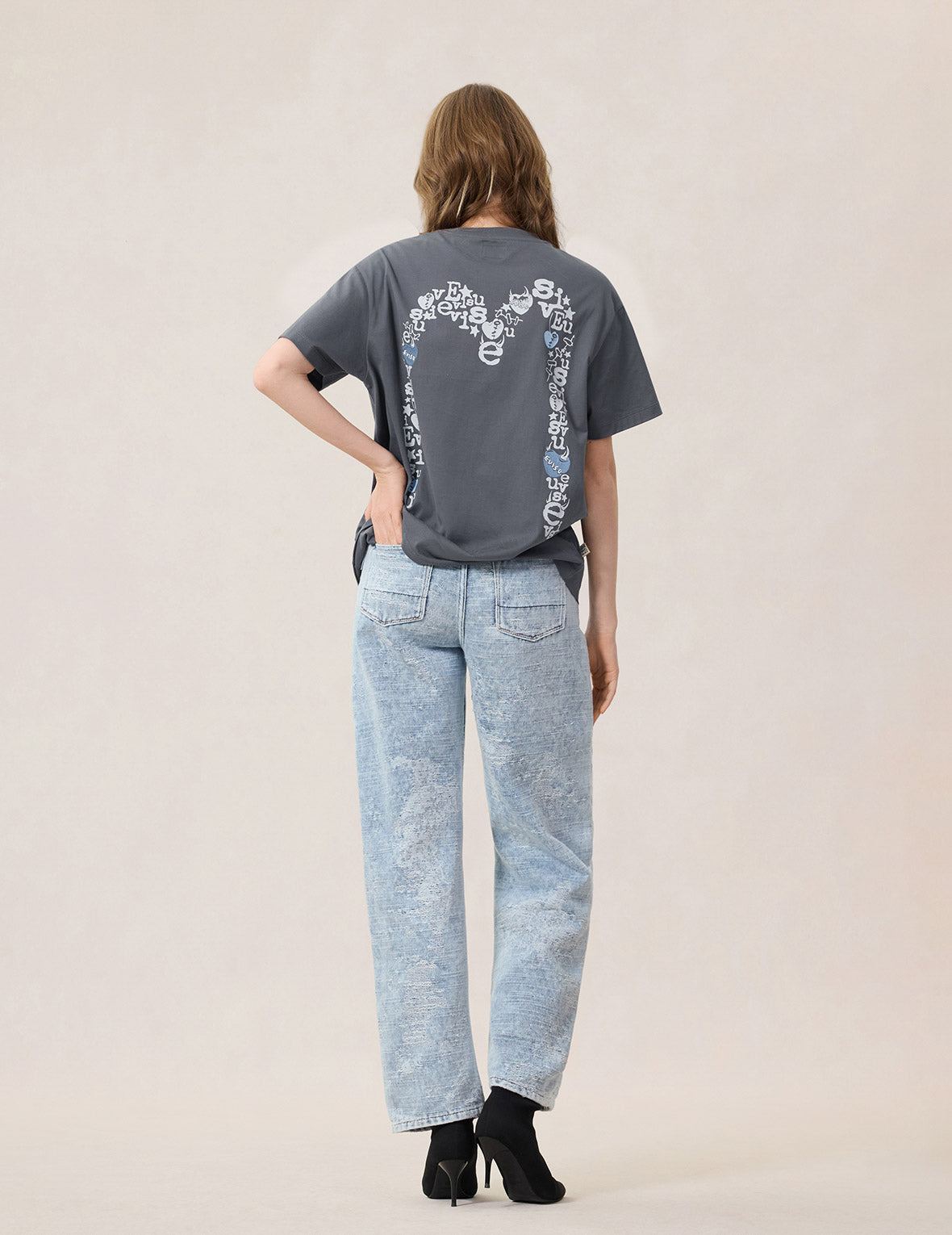 主題圖案大 M 印花 T恤