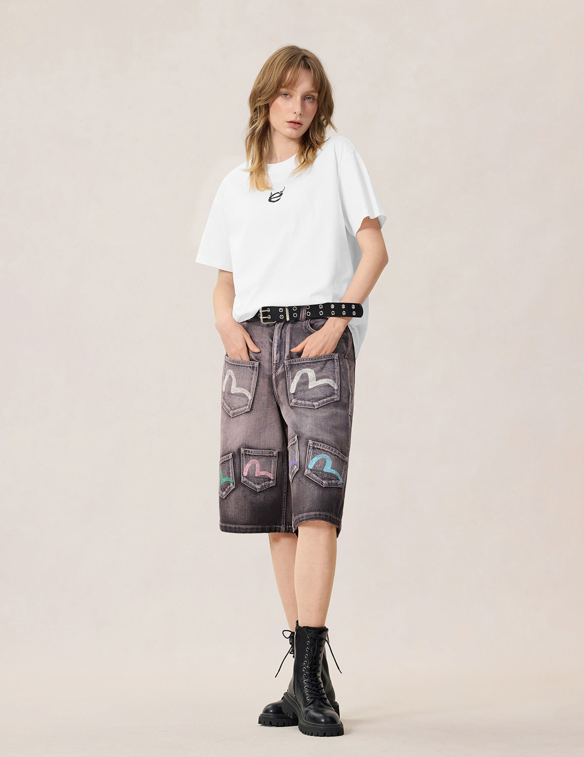 主題圖案大 M 印花 T恤