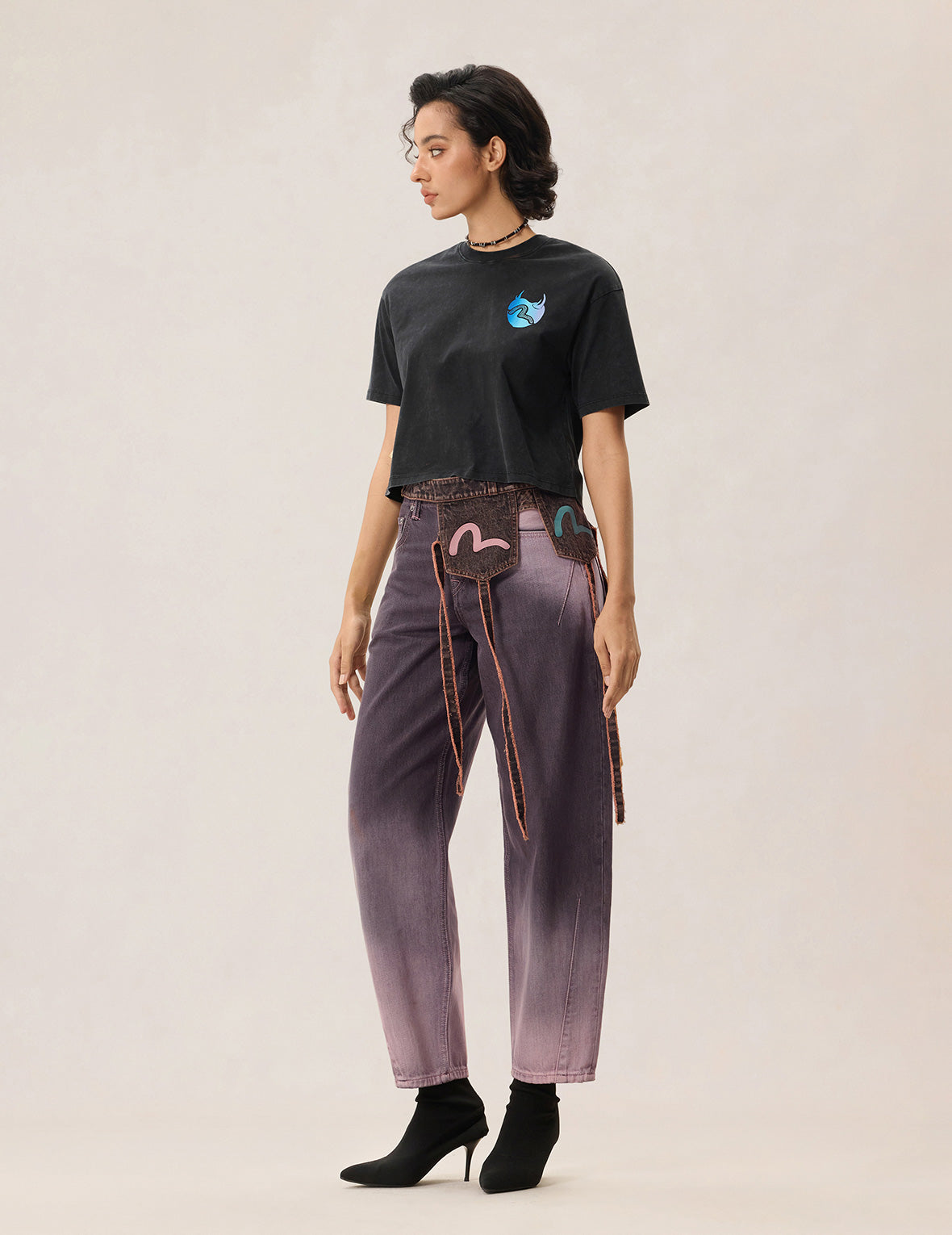 海鷗惡魔心形立體壓紋T恤