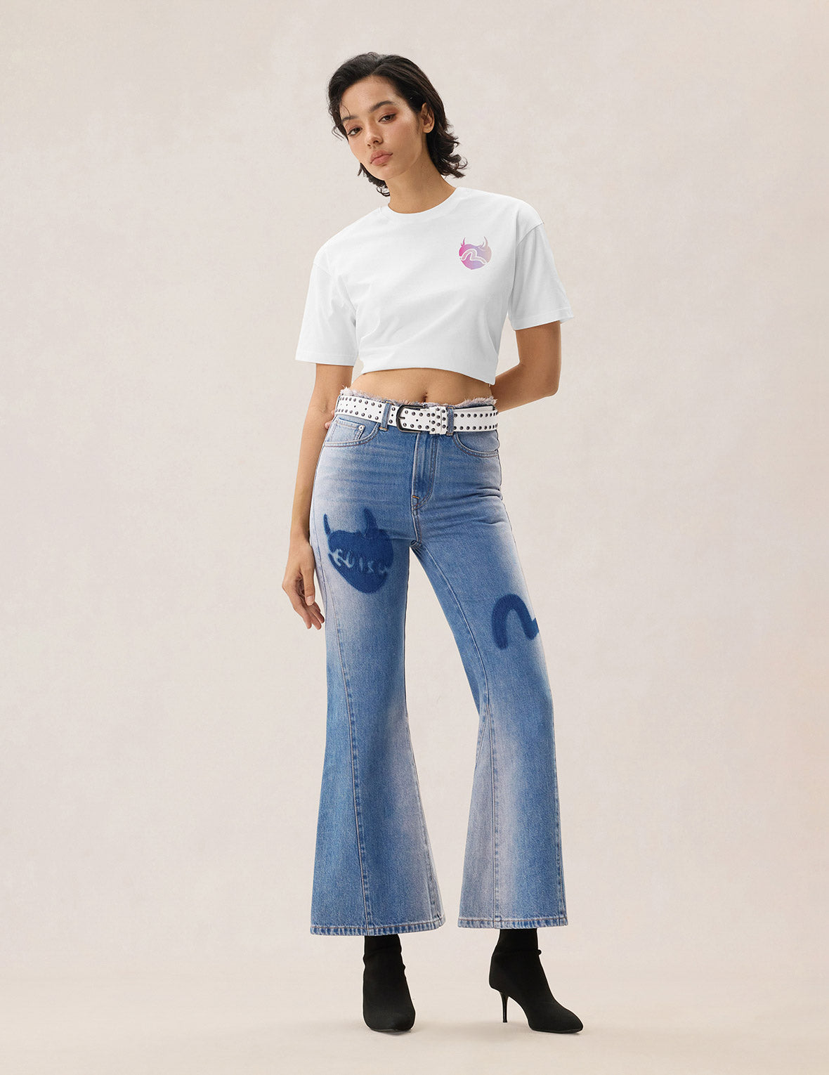 海鷗惡魔心形立體壓紋T恤