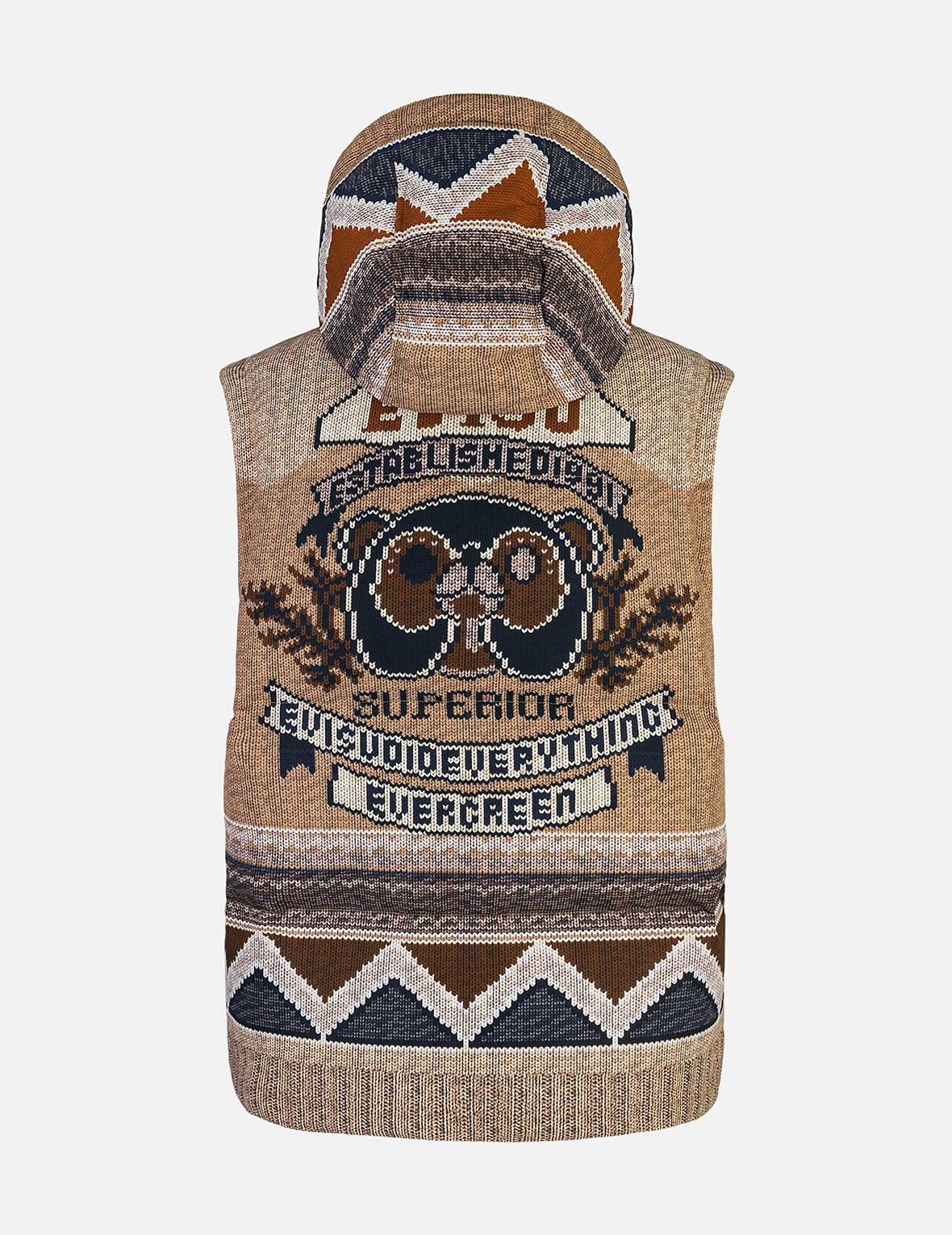 Allover Chimayo Tapestry Knit Print Regular Fit Down Jacket