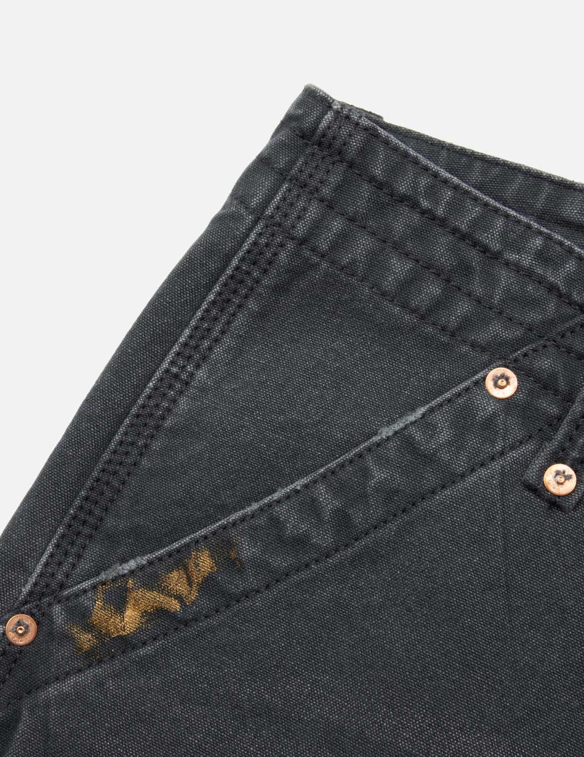 Seagull Embroidery and Logo Print Relax Fit Washed Pants