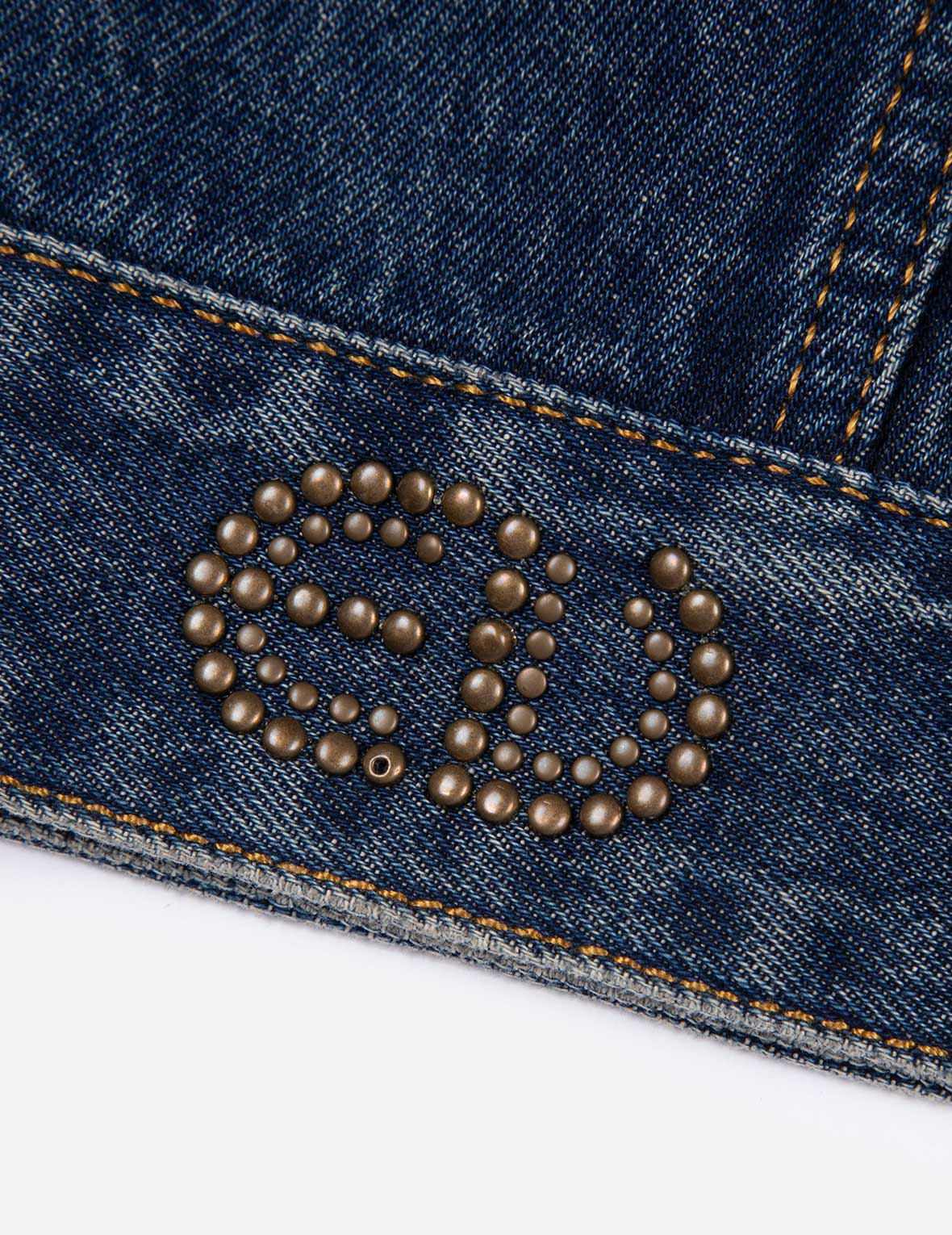 Roses Daicock with Studs Logo Loose Fit Denim Jacket