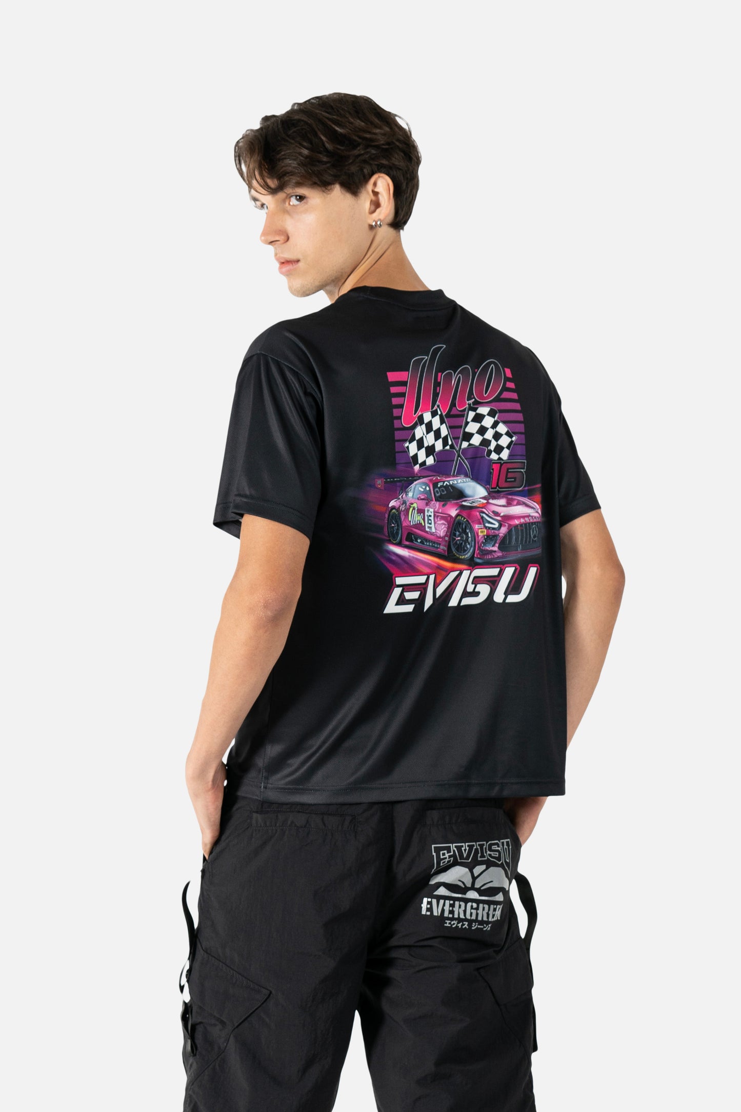 EVISU X UNO RACING 限量版寬版休閒T恤